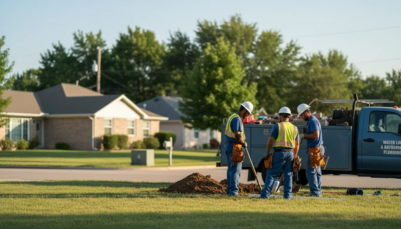 Residential water line and bathroom plumbing service in Sycamore, PA